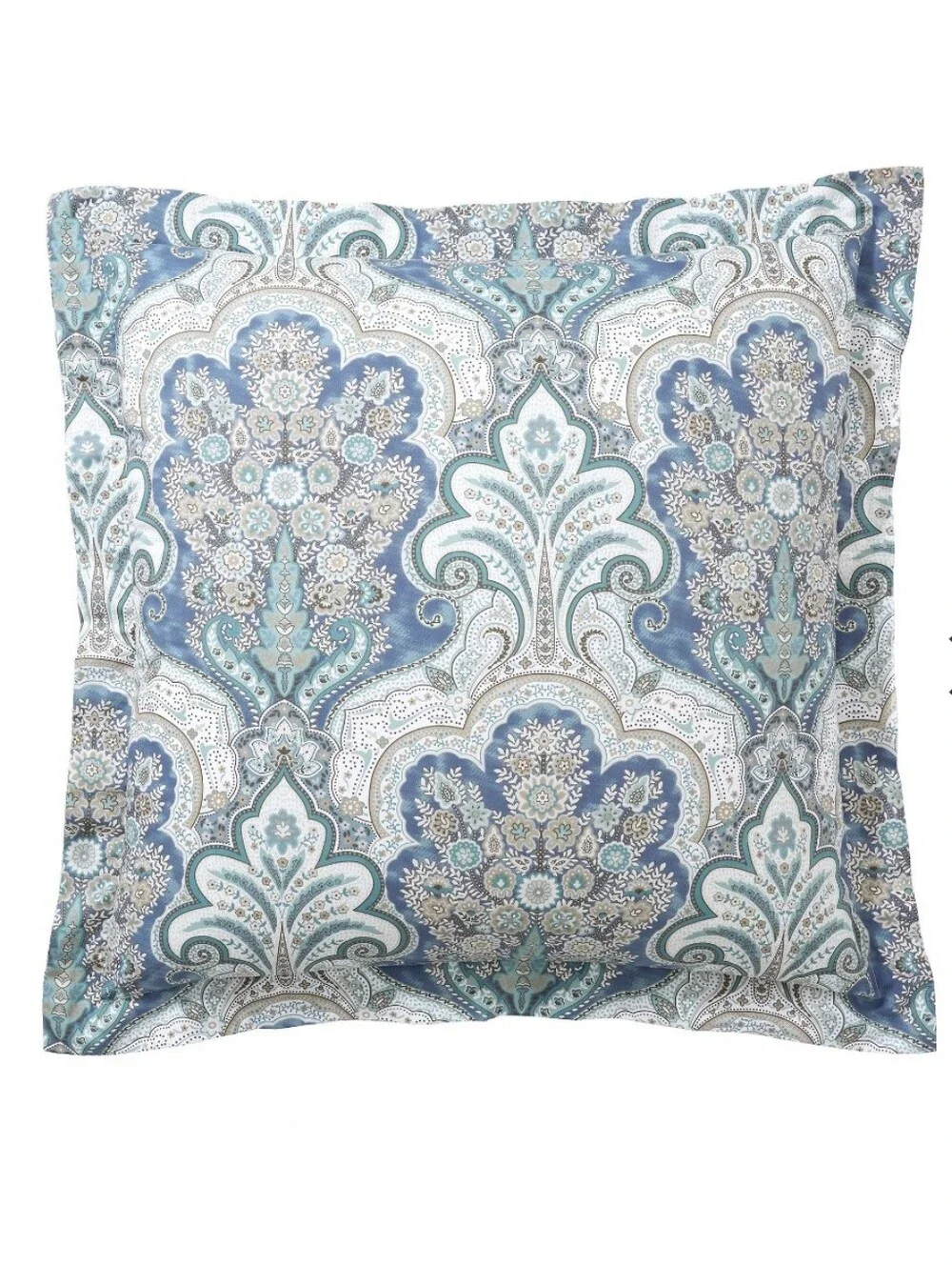 Pottery Barn Jordana Paisley Percale Pillow Shams Featuring Blue Floral Paisley